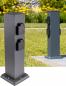 Preview: Steckdosensäule 4-fach, IP44, Anthrazit 250V~/ 16A, 13x13x40cm