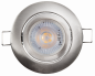 Preview: LED-Einbauleuchte 5W, 400lm, 3000K, Edelstahl gebürstet