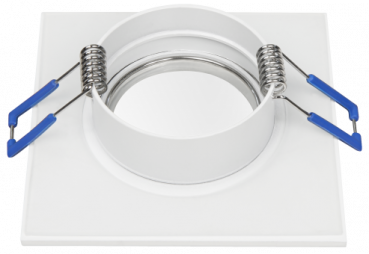 Einbaurahmen eckig, Clip-Verschluss, IP44, weiß, für Feuchträume, Lochmaß: 60 mm