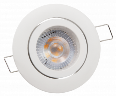 LED-Einbauleuchte 5W, 400lm, 3000K, weißes Gehäuse