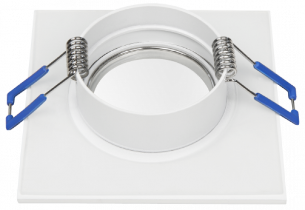 Einbaurahmen eckig, Clip-Verschluss, IP44, weiß, für Feuchträume, Lochmaß: 60 mm