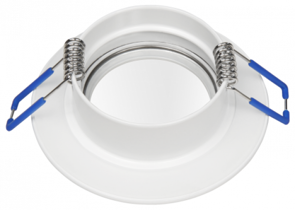Einbaurahmen rund, Clip-Verschluss, IP44, weiß für Feuchträume, Lochmaß: 60 mm